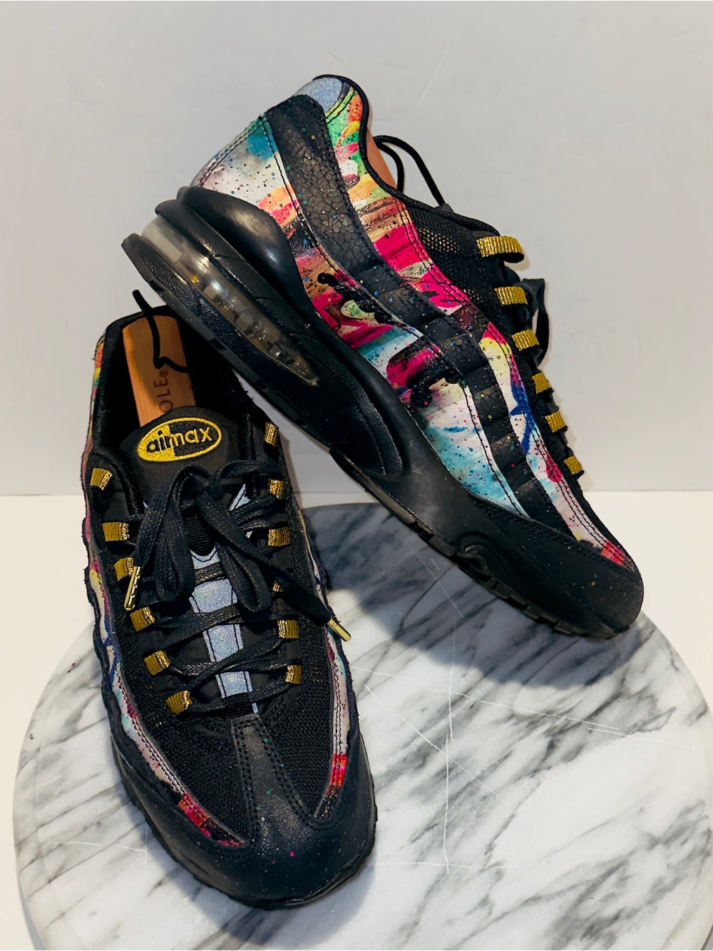 Size 6.5Y Or Women’s 8.5 Nike Air Max 95 GS Caribana Black Running AT6158-001